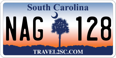 SC license plate NAG128