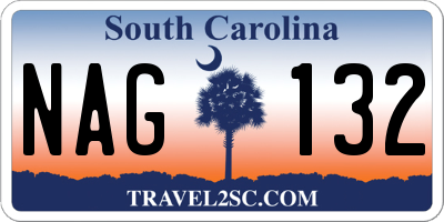 SC license plate NAG132