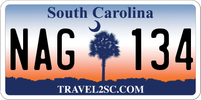 SC license plate NAG134