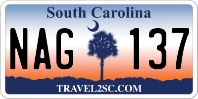 SC license plate NAG137