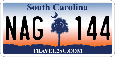 SC license plate NAG144