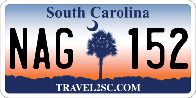 SC license plate NAG152