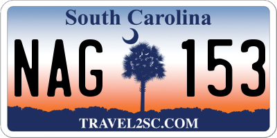SC license plate NAG153