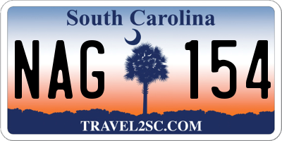 SC license plate NAG154