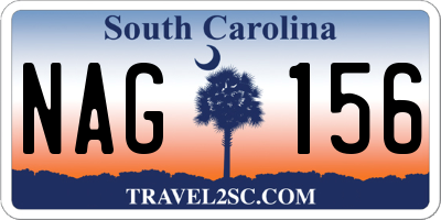 SC license plate NAG156