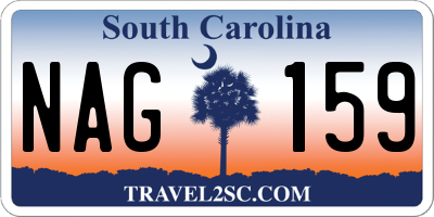 SC license plate NAG159