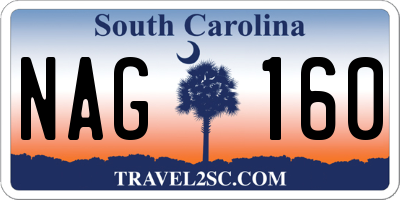 SC license plate NAG160