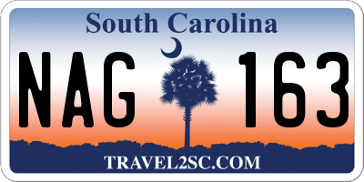 SC license plate NAG163