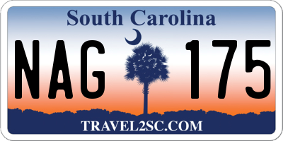 SC license plate NAG175