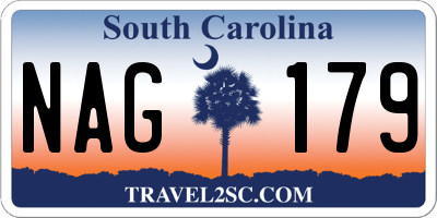 SC license plate NAG179