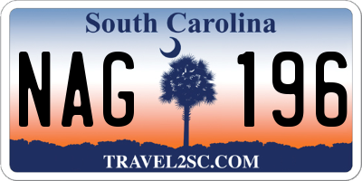 SC license plate NAG196