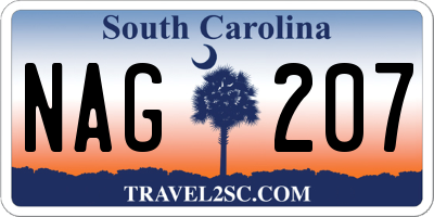 SC license plate NAG207
