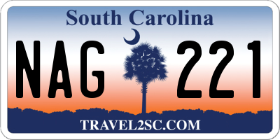 SC license plate NAG221