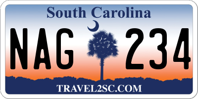 SC license plate NAG234
