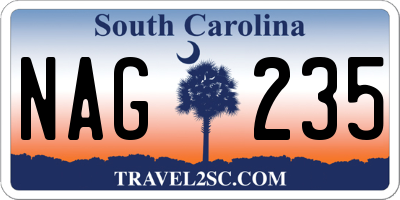 SC license plate NAG235