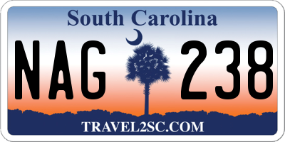 SC license plate NAG238