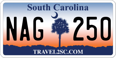SC license plate NAG250