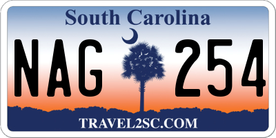 SC license plate NAG254