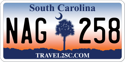 SC license plate NAG258