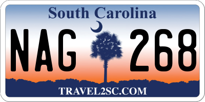 SC license plate NAG268