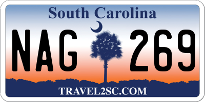 SC license plate NAG269