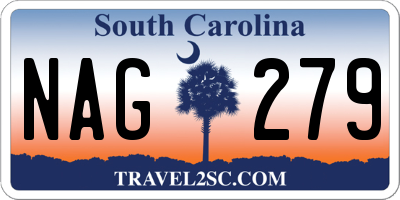 SC license plate NAG279