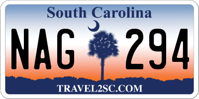 SC license plate NAG294