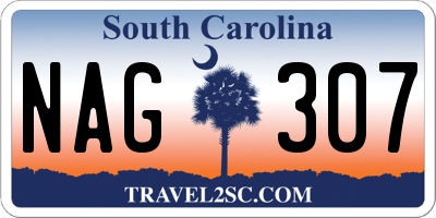 SC license plate NAG307