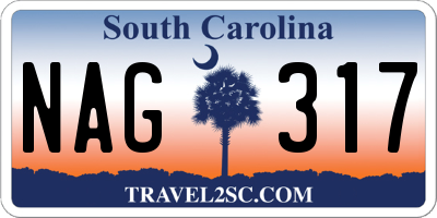SC license plate NAG317