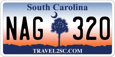 SC license plate NAG320