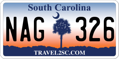 SC license plate NAG326