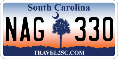SC license plate NAG330