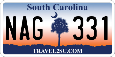 SC license plate NAG331