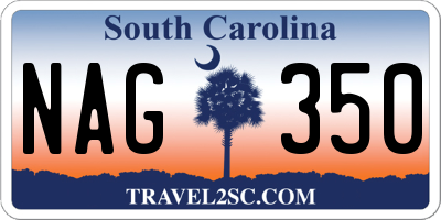SC license plate NAG350