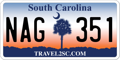 SC license plate NAG351