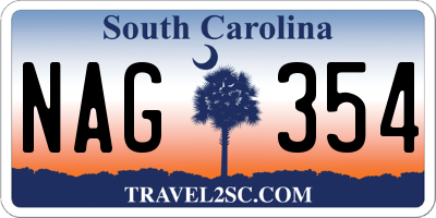 SC license plate NAG354