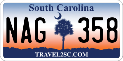 SC license plate NAG358