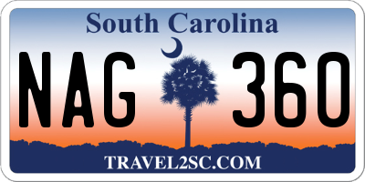 SC license plate NAG360