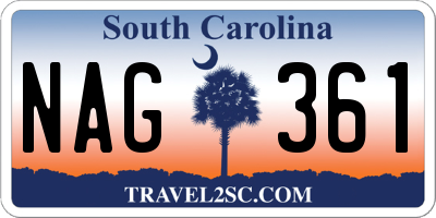 SC license plate NAG361