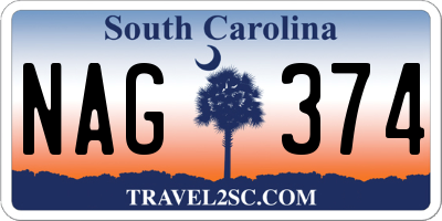 SC license plate NAG374