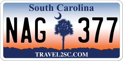SC license plate NAG377