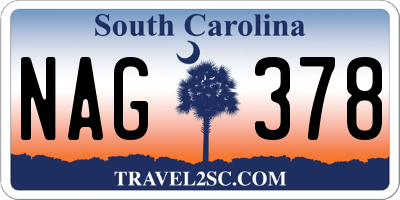 SC license plate NAG378