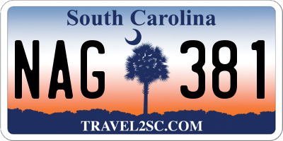 SC license plate NAG381