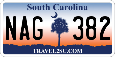 SC license plate NAG382
