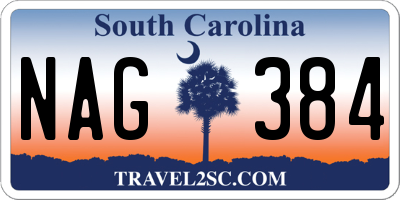 SC license plate NAG384