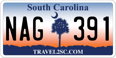 SC license plate NAG391