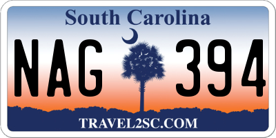 SC license plate NAG394