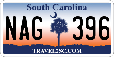 SC license plate NAG396