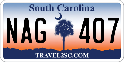 SC license plate NAG407