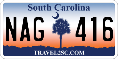SC license plate NAG416